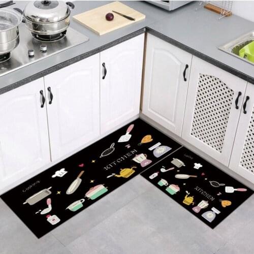 Tableware And Foods Series Home Kitchen Carpet Entrance Doormat Anti-Slip Bath Mat Balcony Living Room Decoration Rug Game Mats