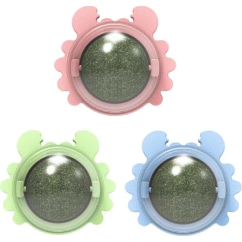 Crab Cat Mint Catnip Toys Rotating Catnip Ball Molars Teeth Cleaning Treat Ball Interactive Cat Chew Toys Cat Products Help K3NA