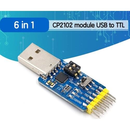 NEW USB CP2102 to TTL RS232 USB TTL to RS485 Mutual Convert 6 in 1 Convert Module Good