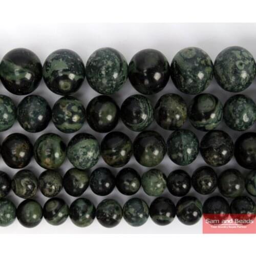 Wholesale Natural Stone Dark Green Frog Skin Jaspers Beads 4 6 8 10 12 MM pick size for Necklace Bracelet Making FSB9