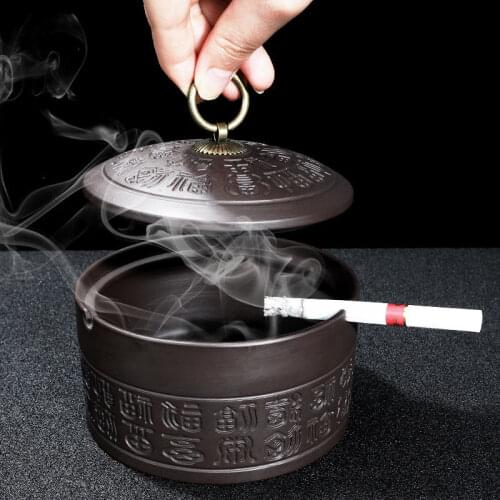 Ashtrays gift for boyfriend Creative Ashtray Desk Home accessories Ash Tray Ashtray With Lid Ceramic Ashtray Ashtray for Home