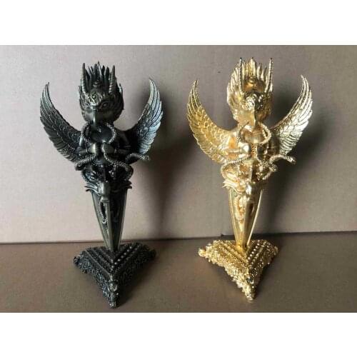 Vajra Pestle Pure Copper Alloy Gold-winged Dapeng Bird Diamond Plaque with Base Metal Crafts Tibetan Buddhism Secret Patriarchal