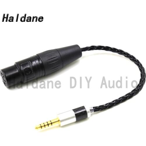 Haldane HIFI 7N Silver Plated 4.4mm Balanced Male to 4pin XLR Balanced Female Audio Adapter Cable 4.4 to XLR Connector Cable DIY