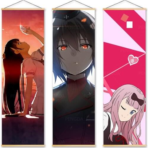 Home Decor Prints Nisekoi Wall Art Poster Canvas Famous Japan Anime Character Picture Wooden Scroll Hanging Painting Living Room