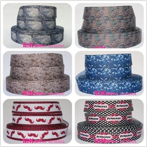 Q&N ribbon 7/8inch 22mm cartoon beer printed grosgrain ribbon webbing 50yards/roll for hair tie headband free shipping