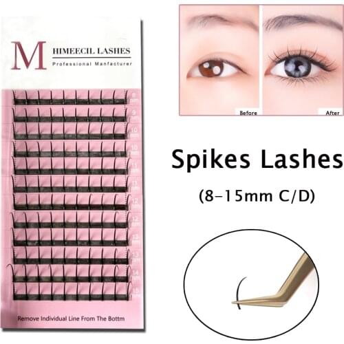 HIMeecil Spikes Extension Lashes individual Wispy Fluffy Premade Fans Natural For Professional Spikes Eyelash