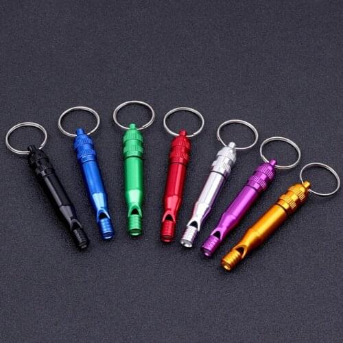 Outdoor Survival Whistle, Lifeguard Whistle, Aluminum Alloy Survival Whistle, Referee Whistle With Rope, Childrens Whistle