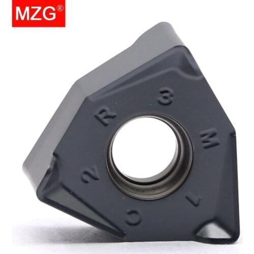 MZG 10pcs WNMU 080608 ZP163 CNC Fast Feeding Lathe Machining Alloy End Mill ShankDouble Side Carbide Insert Milling Cutter