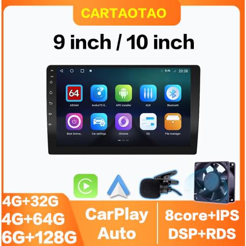 Android 10 car radio GPS navigation WiFi CarPlay multimedia player 2DIN universal 9 inch car audio stereo MP5 player