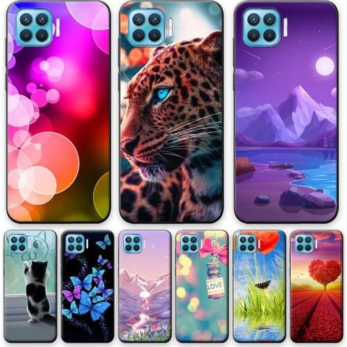 For OPPO Reno4 Lite Case Shockproof Soft silicone TPU Back Cover Case For OPPO Reno 4 Lite Phone Cases CPH2125 2020 Cute Cartoon