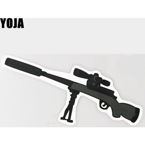 YOJA 7.5X16.1CM Personalized Weapon Decoration Car Sticker Sniper Gun Vinyl Decal DY5-007