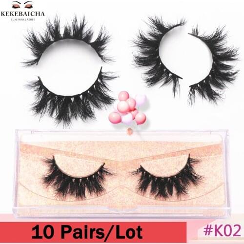 10 Pairs Short Natural Lashes 3D Mink Eyelashes Cruelty-free Mink False Eyelashes Wispy Eyelashes maquillaje Fake Eyelashes Bulk