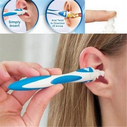 16 Tips Rotating Ear Cleaner with Soft Silicone Tips Safety Remove the Earwax Tool Simply To Grab And Extract Earwax