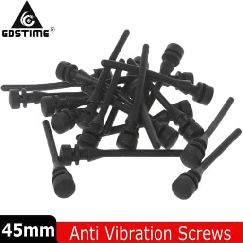200 PCS lot 45mm Black Screw Pin Rivet Rubber PC Fan Noise Absorbtion Fans Anti Vibration Mount Silicone Screws 4.5cm