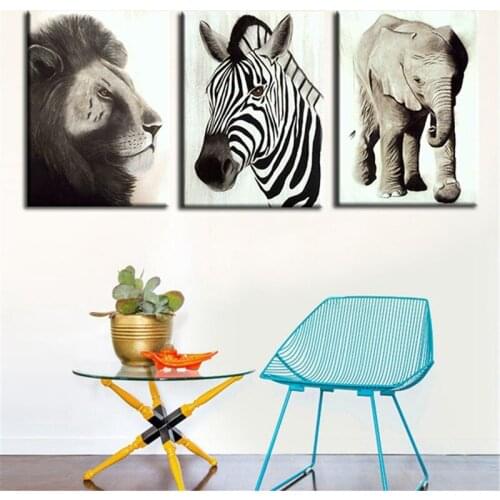 3 Piece lion elephant,zebra,animals,diamond painting cross stitch,diamond embroidery crafts.diamond mosaic home decoration