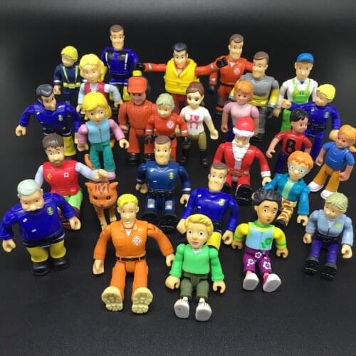 6pcs 8pcs 12pcs/lot joint movable Fireman Action PVC Toys for kids