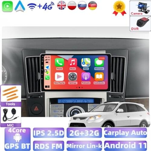 Android 11 For Hyundai Veracruz Ix55 2006-2015 Car Multimedia DVD Player 2 Din Radio RDS BT Carplay WIFI Navigation GPS NO DVD