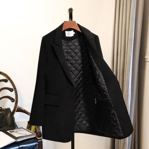 Blazer Women Coat Womens Autumn and Winter Womens Black Suit Veste Femme
