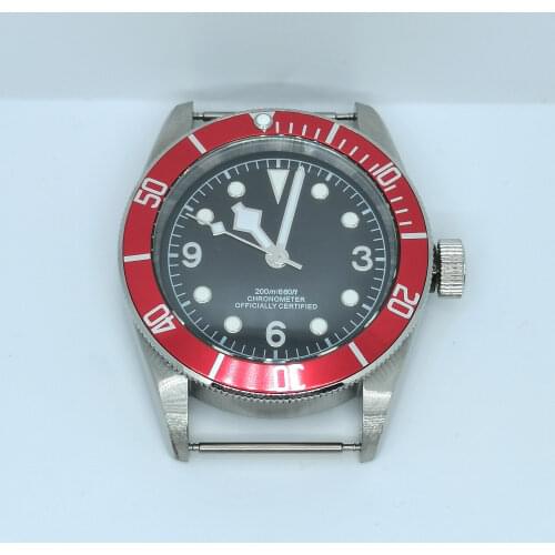 40MM 316 Stainless Steel Mans Watch Case Dial And Hands Set For Automatic Movement ETA 2836 ST2130