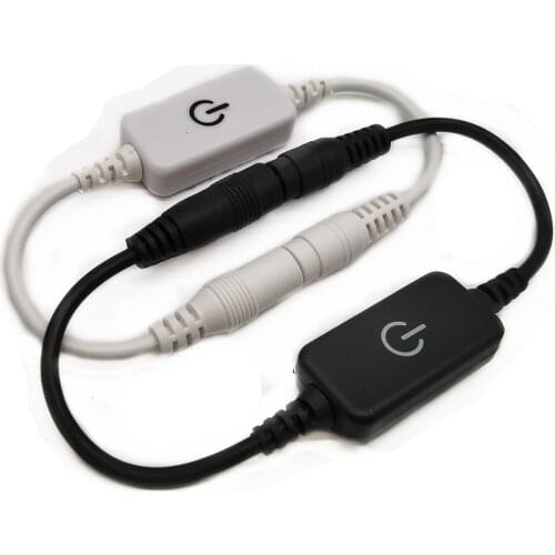 DC 12V-24V Dimmer Touch Switch Brightness 3A LED Dimmer for Single Color LED Strip Lamp Black/White