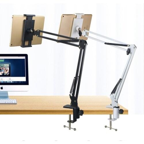 Mobile Phone Tablet Holder Stand 360 Degree Flexible Long Arm lazy Desk Bed Mount Holder For 4 to 12.9 Inch iPhone iPad Air Pro