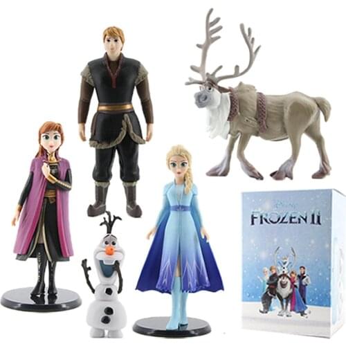 Disney Frozen Figure Doll Figure Toy Model Set Queen Elsa Anna Olaf Decorative Ornaments 5 Desktop Ornaments Birthday Surprise