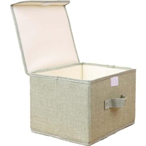 Clothing storage Modern Bamboo spline waterproof print fabric storage box Sundries storage basket