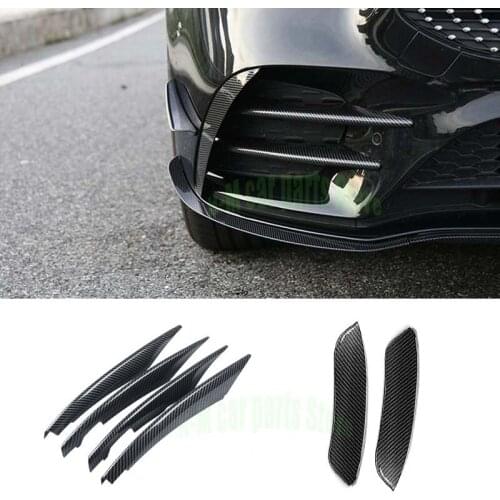 For Mercedes Benz A Class W177 Hatchback A180 A200 A220 A250 A35 2019+ Rear Bumper Trim Lip Spoiler Stickers Fender Canards Fins