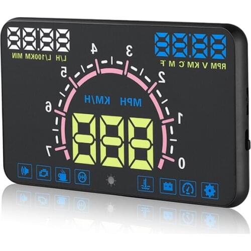 E350 5.8 Inch OBD2 Car HUD Head-Up Display Multi-color Sit-up Trucks