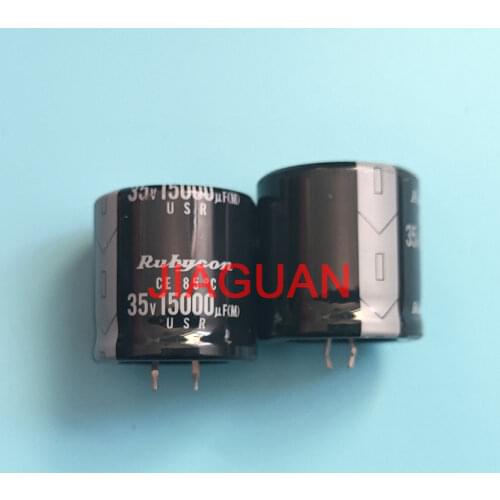 4pcs RUBYCON USR 35v15000uf 35x35mm electrolytic capacitor 15000uF/35v standard CE 85 degrees 3000hours 15000uf 35v usr