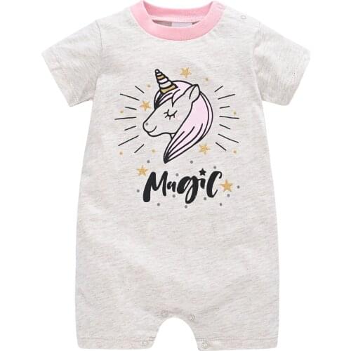 Kavkas Toddler Rompers Ropas Bebe De Infant Baby Romper Baby Girl Clothes Cotton Unicorn Overalls Bebe Fille Newborn Baby Jumper