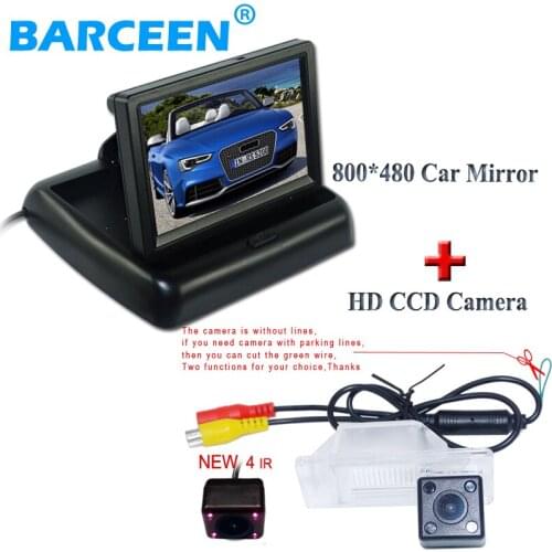 Camera with monitor collocation suit include wire 4.3" car screen monitor with car parking camera in stock for Nissan X-Trail