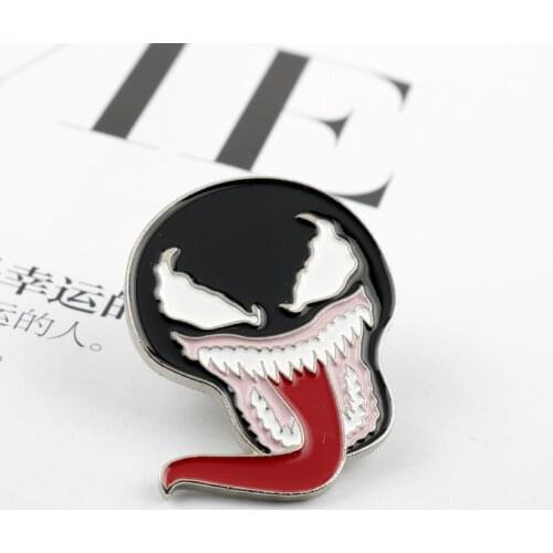 Creative Cartoon Badge Marvel Heroes Venom Pins for Backpacks Cute Badge Gifts for kids Kawaii Pins Badges for Clothes Metal Pin