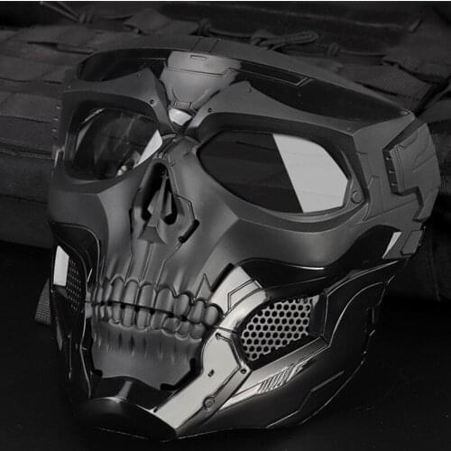 Halloween Skeleton Airsoft Mask Full Face Skull Cosplay Masquerade Party Mask Paintball Military Combat Game Face Protective Mas