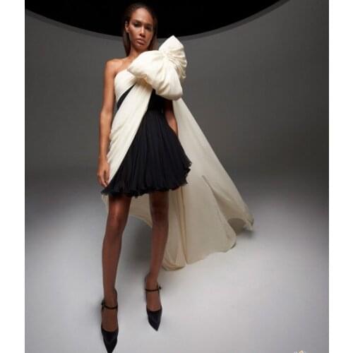 Cute Black Short Girls Prom Dresses Puffy Tiered Tulle Show Formal Dress Evening dress Party Gowns Robe de soirée