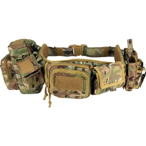 Camo Multifunction Combined Waist Bag Military Tactical Belt Accessory Bag Men Women Outdoor Riding Sports Hiking Fishing Bag