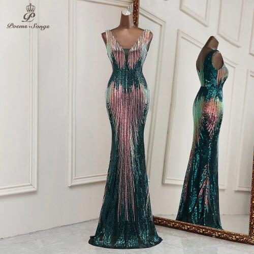 2021New style sexy mermaid evening dress cocktail dress vestidos formales robe de soiree de mariage married dress