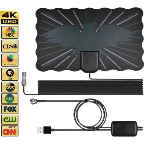 OEM HDTV Antenna 2000 Miles Range Antenna Amplifier Support DVB-T2 4K HD Digital TV Antenna DVB-T2 Home Theater System