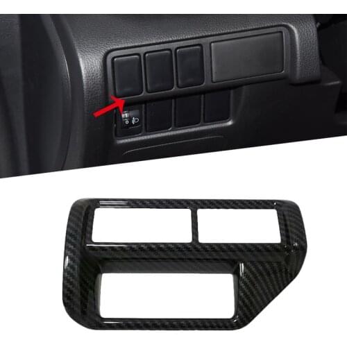 Car Headlight Adjustment Switch Panel Decoration Cover Trim for Mitsubishi Eclipse Cross 2017 2018 Silver/Carbon Fiber