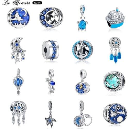 La Menars New Planet Dangle Fit Original Pandora Charm Bracelet Genuine 925 Sterling Silver For Women Jewelry DIY Making