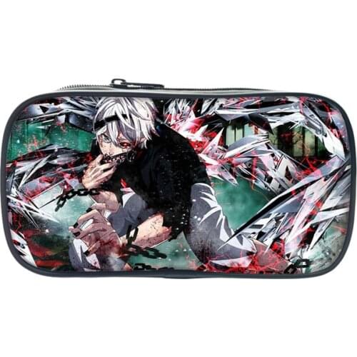 Hot Japan Anime Tokyo Ghoul Pencil Cartoon Case 3D Printing Box For Children School Study Box Cool Make Up Bag For Gift Wallet