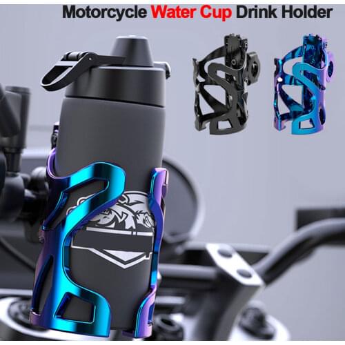 Motorcycle Bottle Holder Plastic Portable Riding Water Cup Holder Mount with Bracket Adjustable Bicycle Drink Holder Outdoor