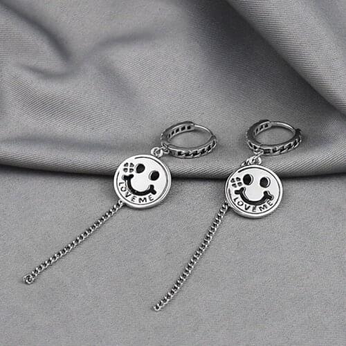 Smiley Face Drop Earrings for Women Trendy Elegant Birthday Party Jewelry Gifts