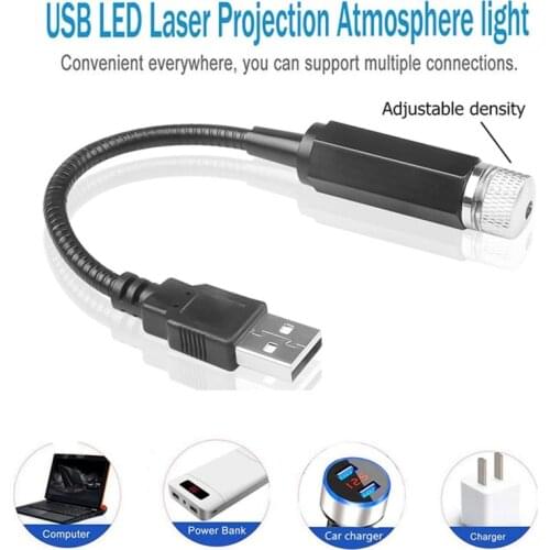 LED Car Roof Star Night Light Projector Atmosphere Galaxy Lamp USB Decorative Lamp