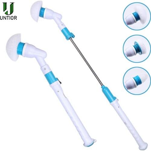 Turbo Scrub Electric Cleaning Brush Adjustable Long Handle Waterproof Cleaner Wireless Charging Bathroom Kitchen Cleaning Tools