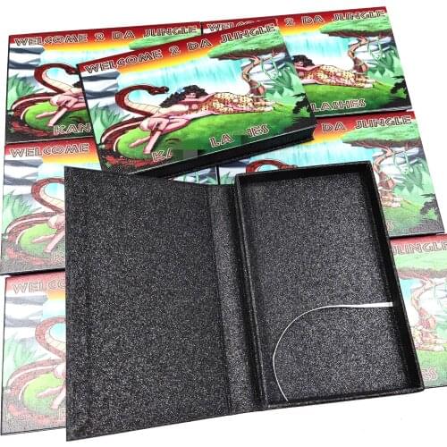 4 paris Print logo Eyelash Packaging Box Wholesale 3D Mink Lashes Bulk Empty Box 25mm Mink Eyelashes Cases False Eyelashes Box