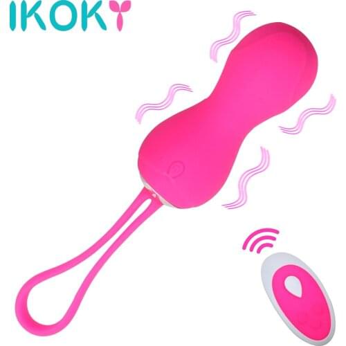 IKOKY Vagina Massage Ball Vibrating Egg Clitoris Stimulator G Spot Vibrator Wireless Remote Control Sex Toys for Women Sex Shop