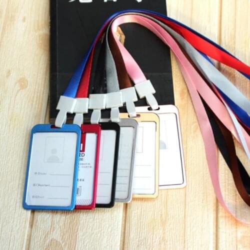 1pcs High Quality Aluminium Alloy Card Holder Employee Name ID Card Cover Metal Work Certificate Identity Badge ID Business Case