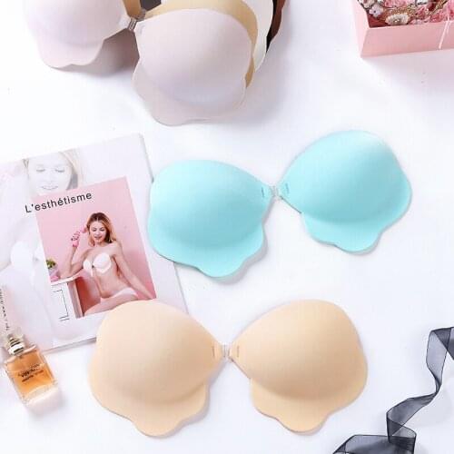 2020 Women Invisible Bra Super Push Up Seamless Self-Adhesive Sticky Wedding Party Front Strapless A B C D Cup Fly Bra