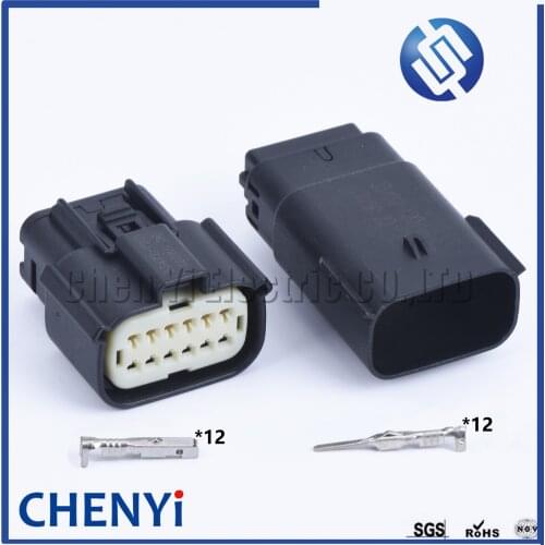 1set 12 Pin car Automotive Headlight Plug Female Male Connector plug 33472-1201 33482-1201 For Ford Focus Mondeo Buick Chevrolet